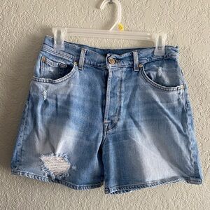7 for all mankind Distressed Jeans Shorts Sz 27